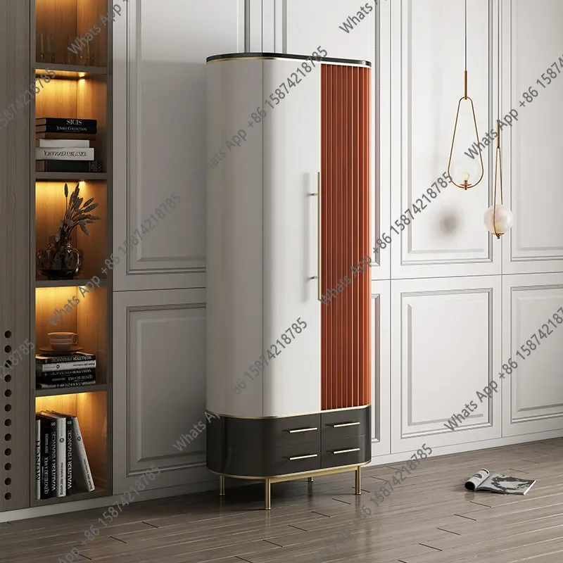 40 A Nordic Quiet Luxury Wardrobes Wood Orgnizer Proof Clothing Dressing Wardrobes Storage Rack Locker Armarios De Ropa Funiture