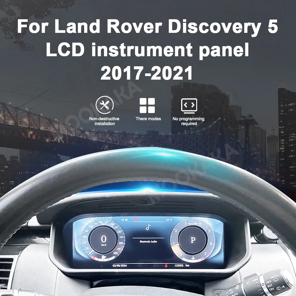 LCD Digital Cluster For Land Rover Discovery 5 2017-2021 LCD Instrument Panel Speedometer Odometer Dashboard Display