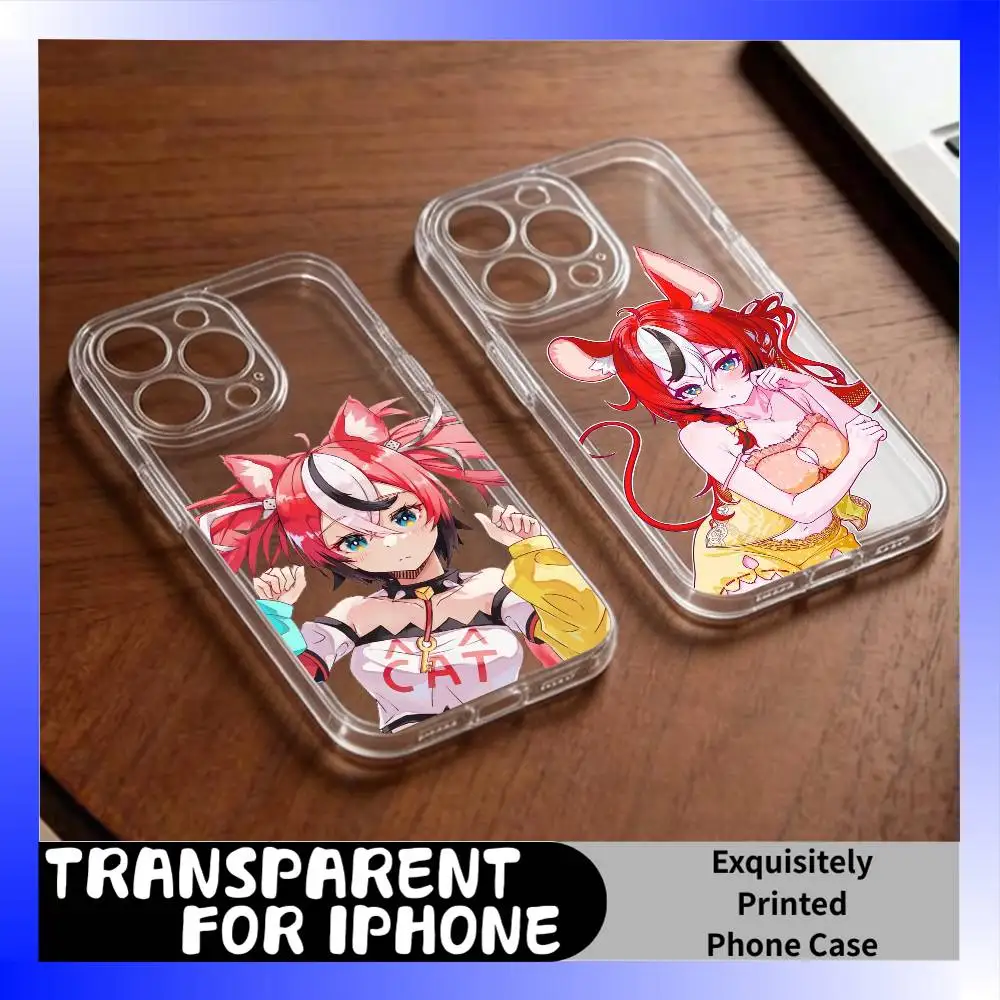 

VTuber H-Hakos H-Live Baelz Phone Case For iPhone 17 16 15 14 13 12 11 Mini Pro Max Plus Transparent Cover