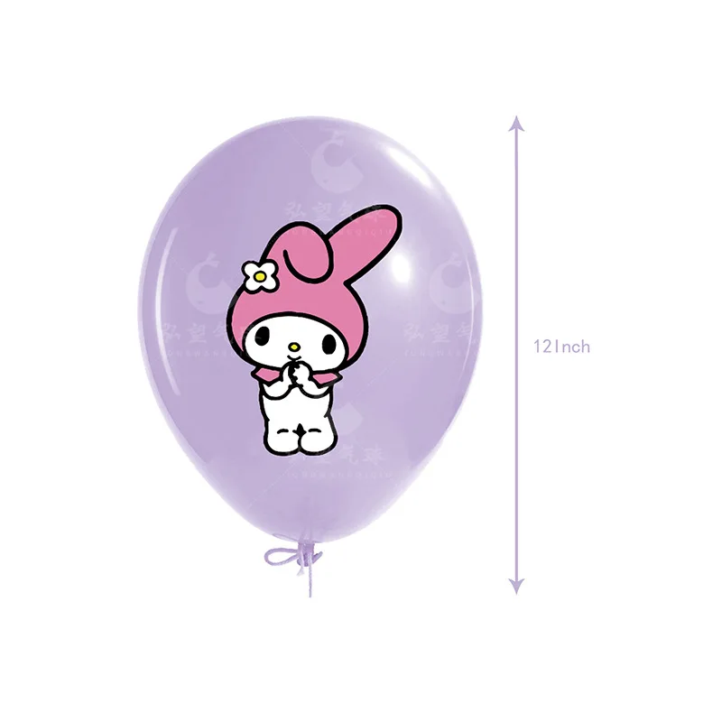 Ensemble de ballons en latex de dessin animé Hello Kitty pour enfants, décoration d'anniversaire, fête préChristophe, fête de famille, jouets pour filles, 12 pièces, 12 po