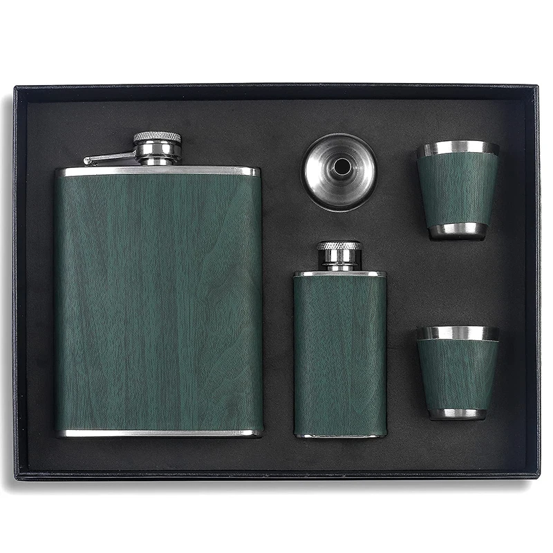 

Hip Flask Set Stainless Steel Flask of Gifts for Men 8OZ Bar Party Camping Barbecue Portable Pocket Flask