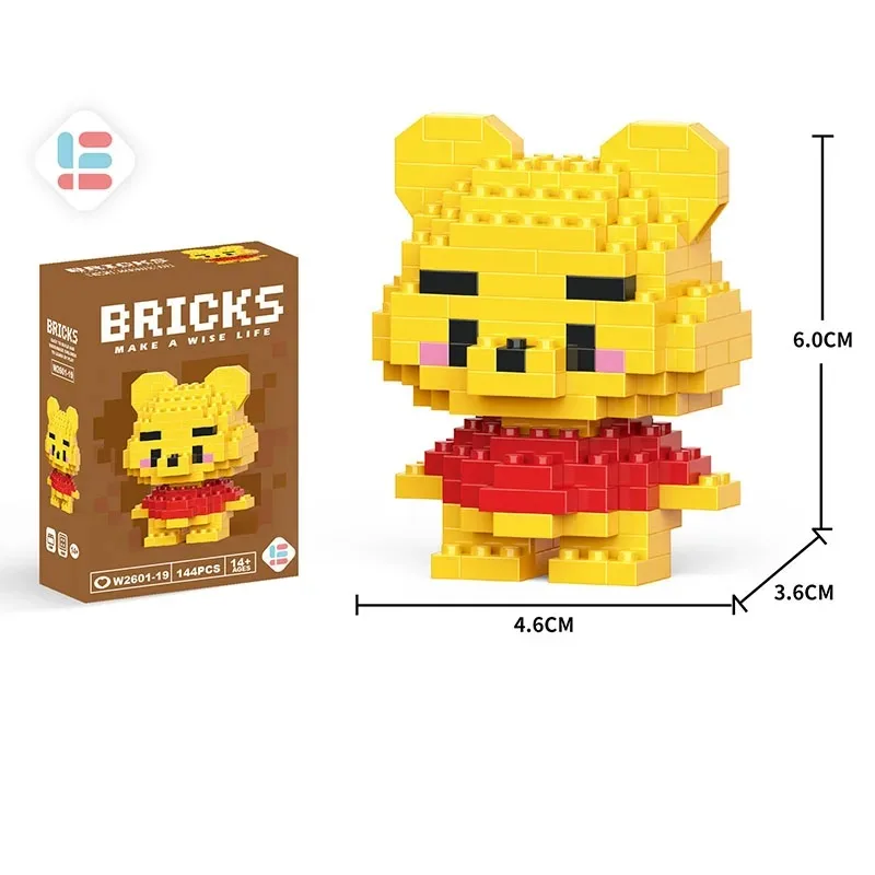 Cartoon Character Building Blocks Set - LiLo Stitch Winnie the Pooh Alien Tigger Toy Creative Gift Model Kit image 4