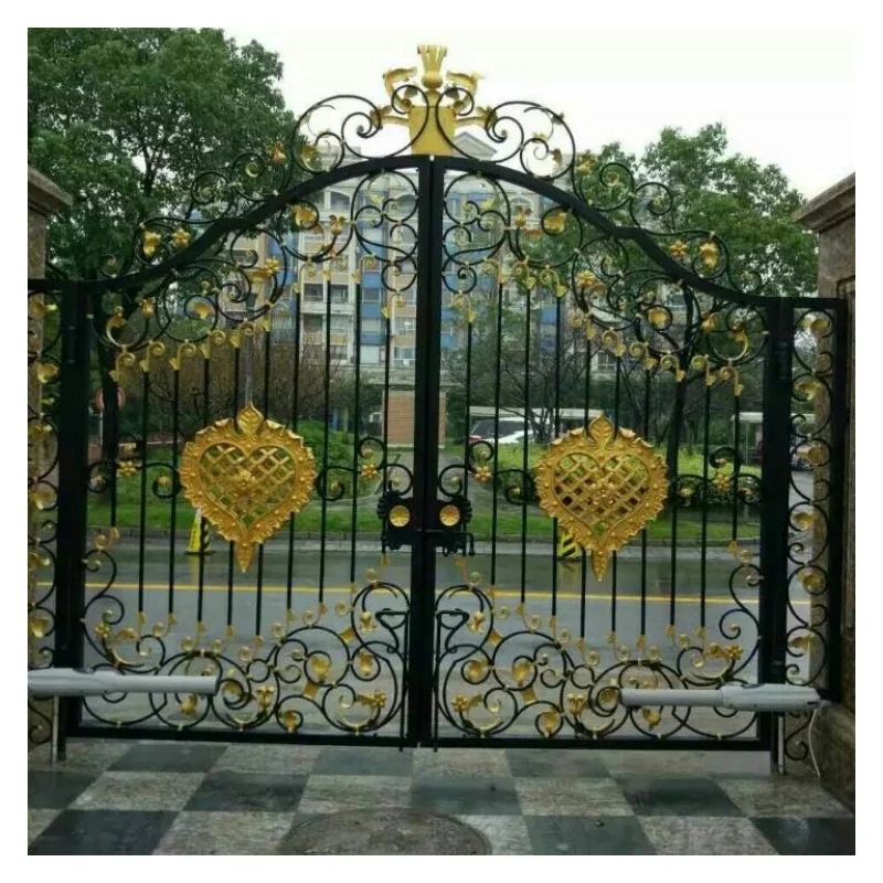 Luxury Fancy Hand Forged Wrought Iron Courtyard Main Gate Designs Fancy Double Main Door Driveway Gates Design For Home
