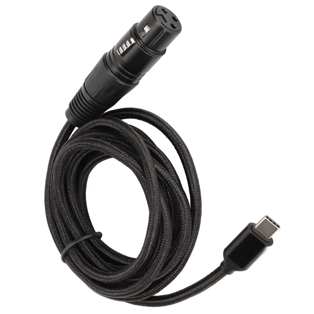 

Низкошумный кабель USB-C - XLR (гнездо) HIFI, Plug and Play, для микрофона, аудиокабель USB Type-C, кабель для записи звука с телефона