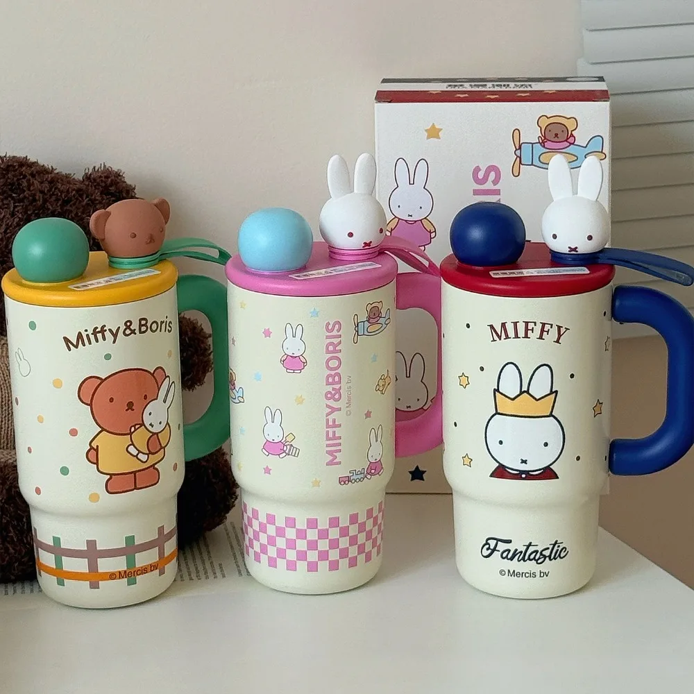 

Cartoon Miffy Thermos Cup, Cute Miffy Rabbit, Large-capacity Ice Cup, Children's Student Straw Cup, Good-looking Christmas Gift