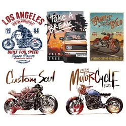 Heat Transfer Stickers For Clothing Motorcycle Patches For T-shirt Dresses Washable Iron-on Patches DIY Accessory Stickers