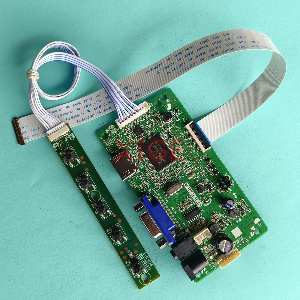 Kit DIY LCD Driver Controller Board For LP156WH3-TPS1/TPS2/TPSH/TPT2 1366x768 VGA 15.6