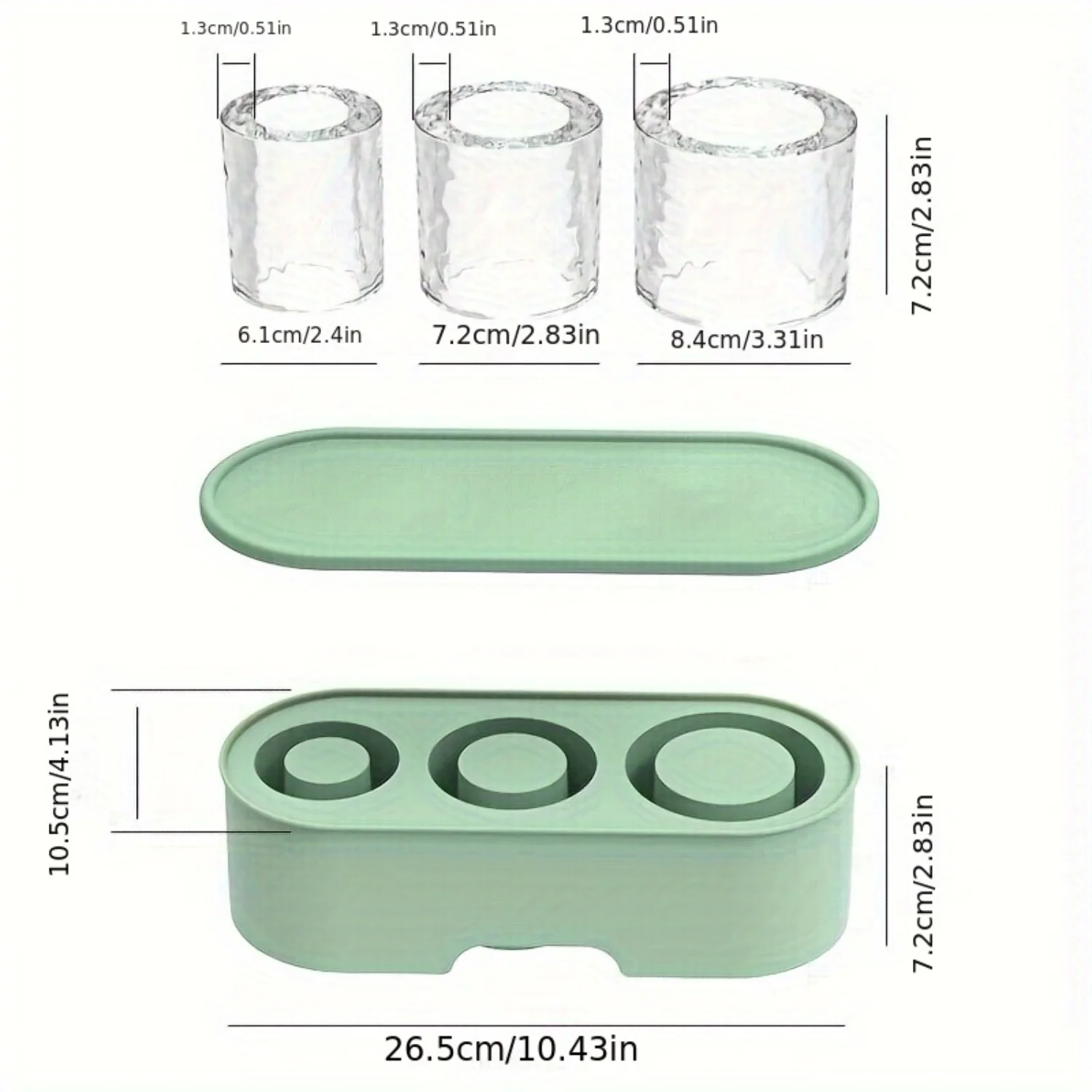 Stampo per ghiaccio con vassoio per ghiaccio in silicone di grande capacità adatto per, creativo riutilizzabile con scatola di pellicola per ghiaccio facile da rilasciare