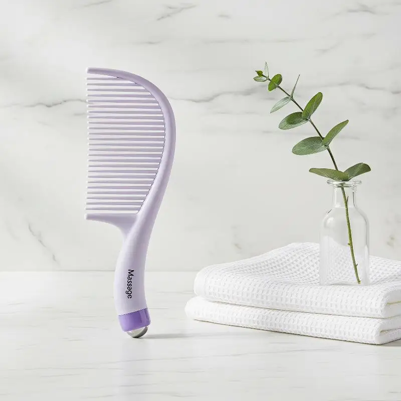 Roller Ball Massage Hair Comb Anti‑static Detangling Hairbrush Round Teeth Scalp Massager Portable Women Daily Hair Care Tool