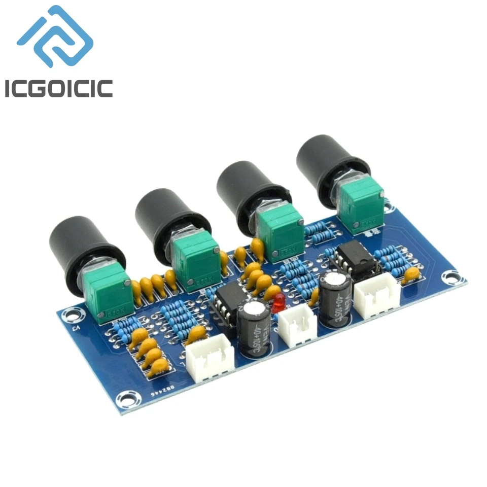 Tone Board Preamp Pre-amp With Treble Bass Volume Adjustment Pre-amplifier Tone Controller For Amplifier Board XH-A901 NE5532 