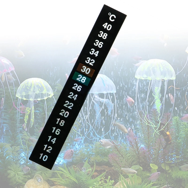 10Pcs  On Thermometer Strips Digital Temperature Sticker for Fermenting Brewing Wine Cellar Aquariums 10-40°C A0KF