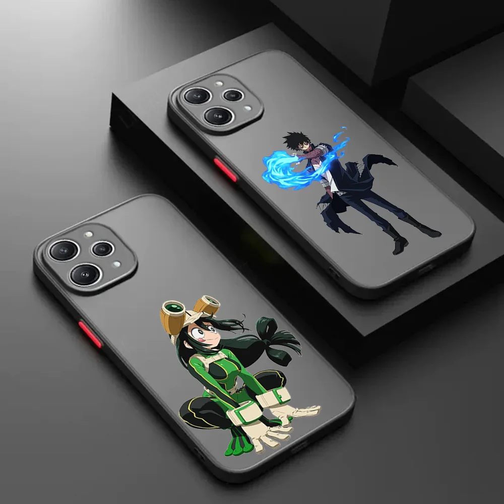 Frosted Phone Case For Xiaomi Redmi Note 10 9 9s 10s 7 8 8t 10a 10t 10c 10a 9t Pro 9a 9c My Hero Academia Midoriya-Izuku Cover