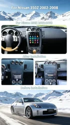 For Nissan 350Z 2002-2007 Android GPS Navigation Stereo Wireless Carplay Auto Radio Android Auto GPS WIFI Car DVD Player