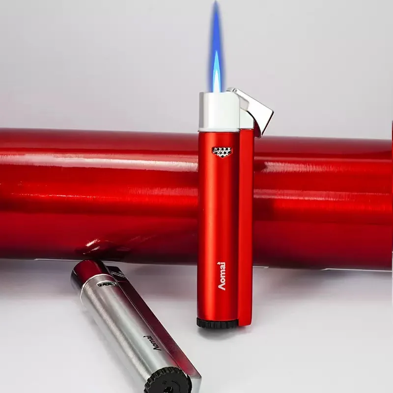 

Classic Aomai Jet Welding Torch Lighter Windproof Butane Gas Lighter with Visible Gas Window Outdoor Ignition Tools Men's Gifts