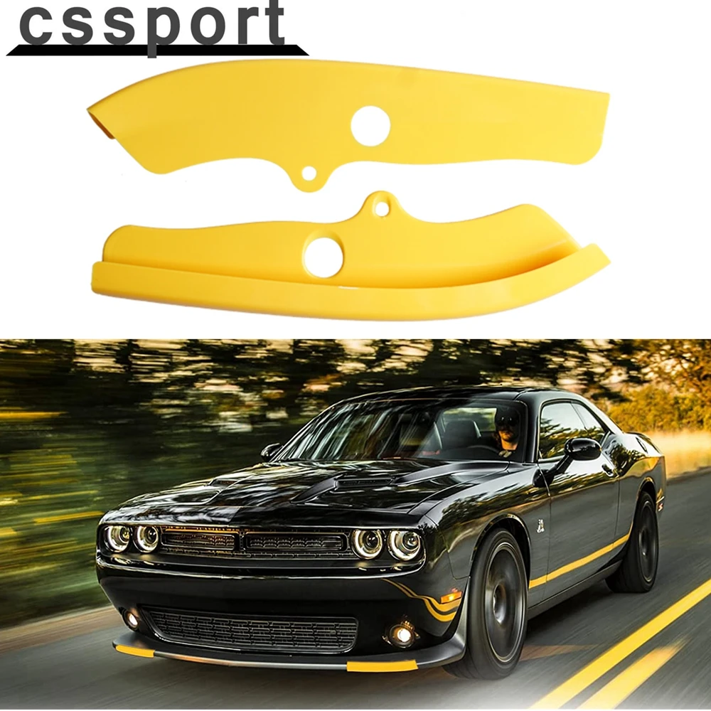 1 Pair For Dodge Challenger R/T Scat Pack 2019-2021 Auto Parts Front Bumper Lip Splitter Protector Replacement Easy to install