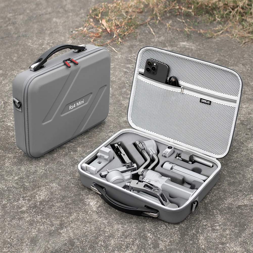 For DJI RS4 Mini Carrying Case PU Portable Storage Bag Anti-Scratch Protective Travel Box Protective Case Stabilizer Accessories