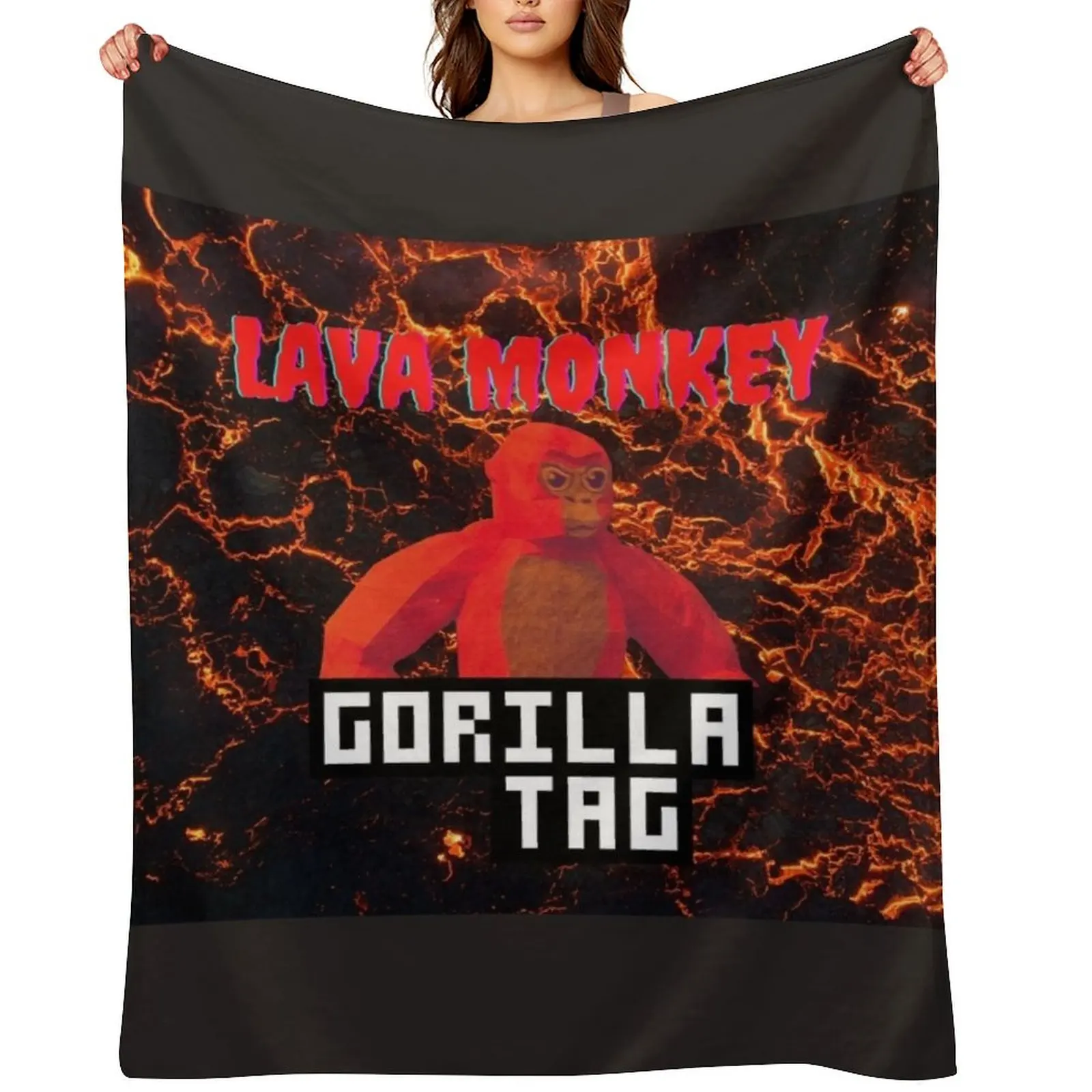 

Gorilla Tag, LAVA Monkey! Throw Blanket Bed covers Summer cosplay anime blankets and throws Blankets