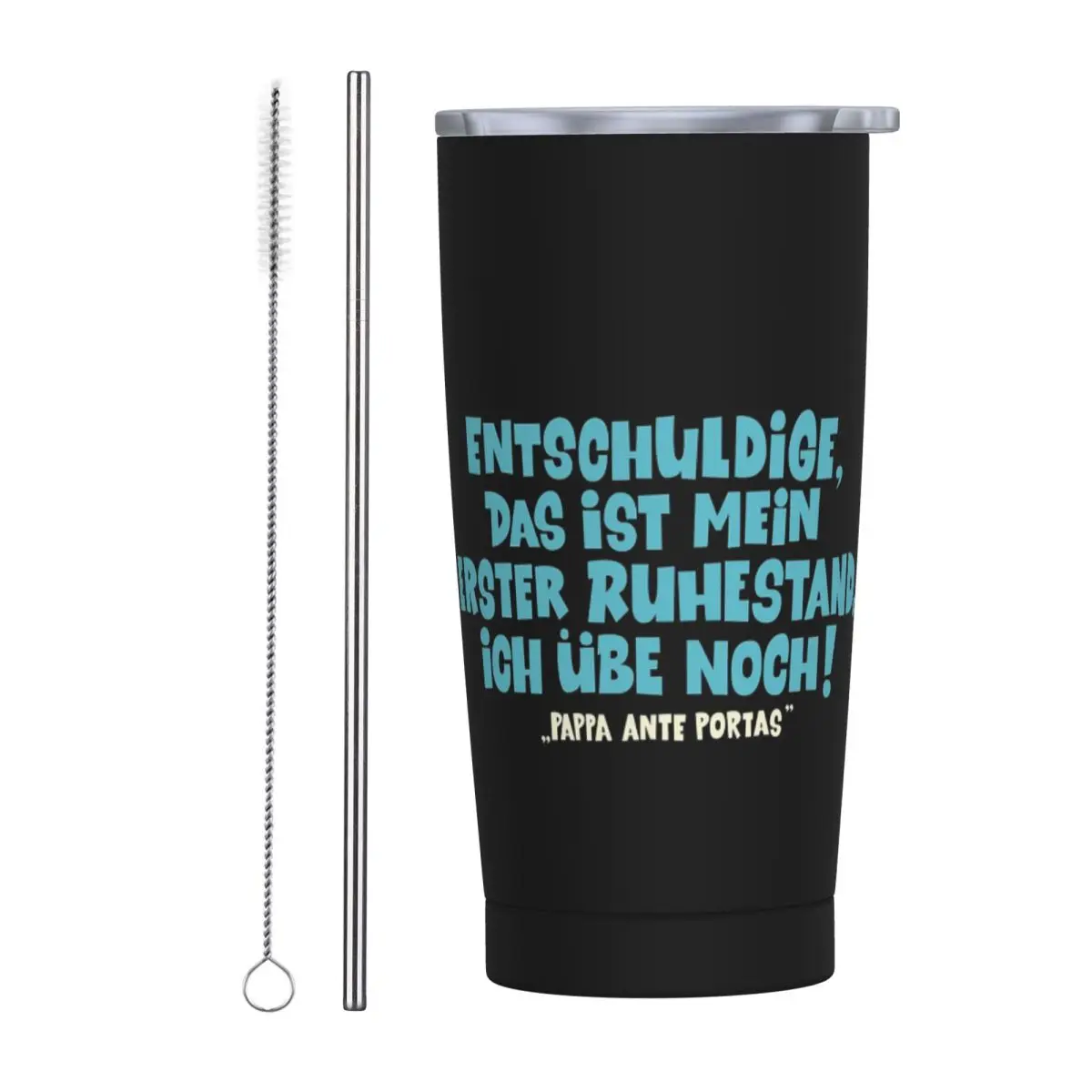 Loriot Pappa Ante Portas This Is My First Retirement Stainless Steel Tumbler Vacuum Insulated Mugs Thermal Cold Cups With Lid