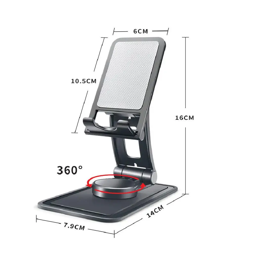360 °   Вращающаяся подставка для мобильного телефона для планшета, универсальная настольная подставка для iPad, регулируемый настольный кронштейн, подставка, держатель для мобильного телефона