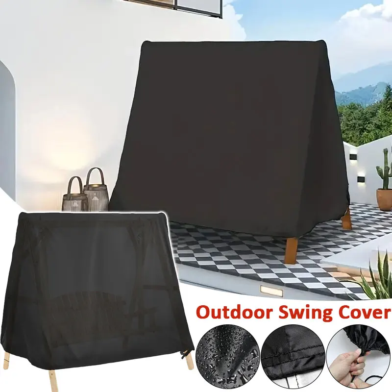 

Waterproof Patio Swing Cover for Single Frame Glider Outdoor Furniture Cover for Porch Swing, Hammock & Loveseat Windproof