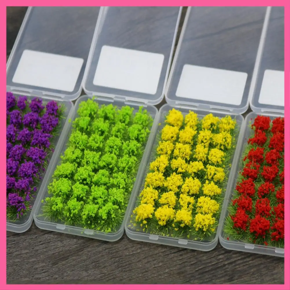 

HOT-28Pcs Model Scene Terrain Production Simulation Flower Cluster Wild Flower DIY Miniature Garden Decor Model Landscape