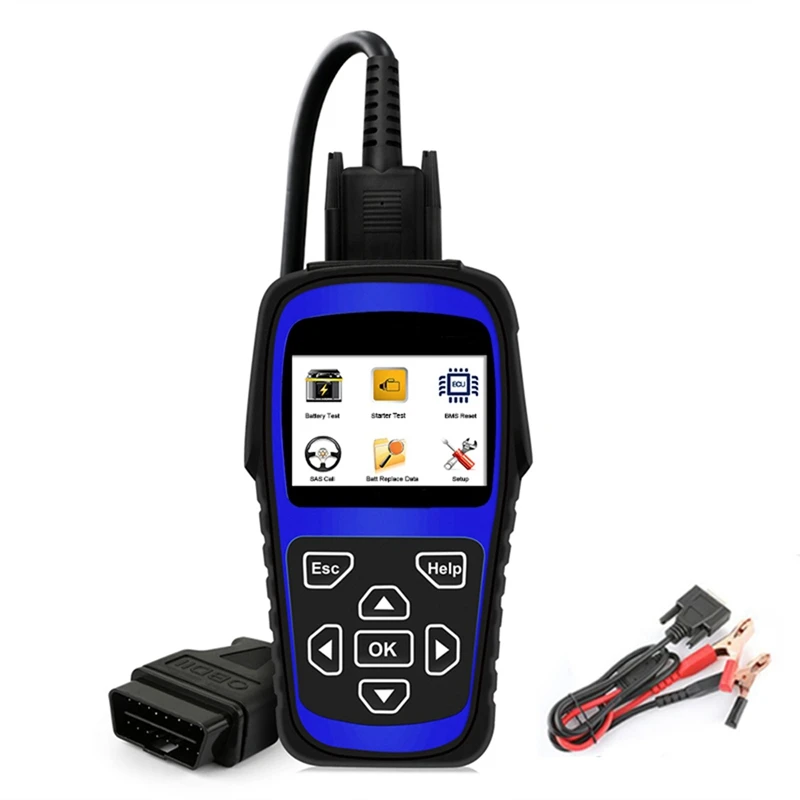 12V/24V Battery Tester Battery Registration BMS Reset Scanner 100-2000 CCA For Car Heavy Duty Truck And Marine Boat