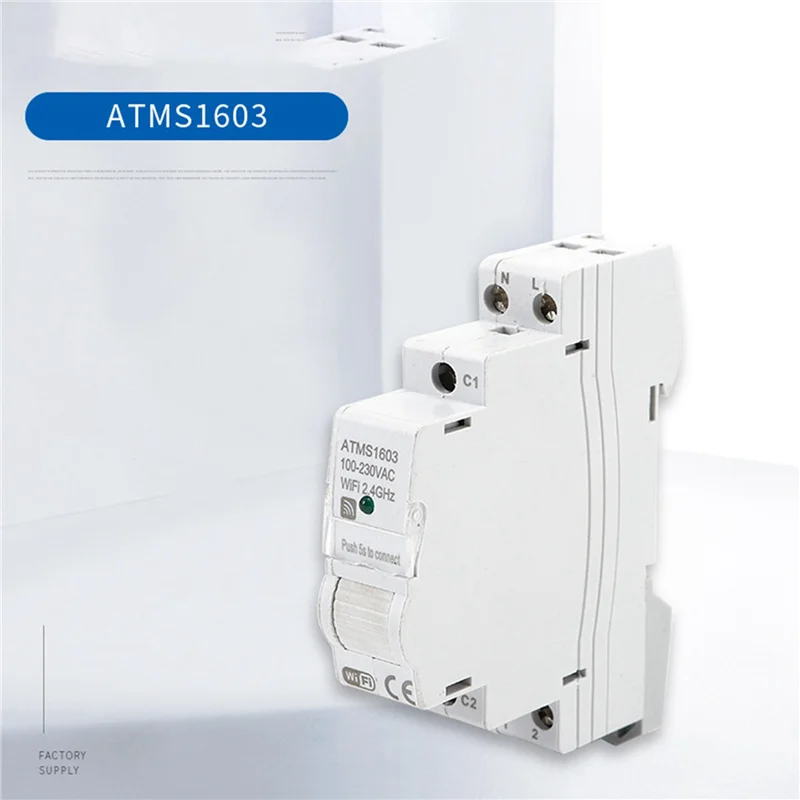 

2X Tuya Smart Wifi Electricity KWH Meter Din Rail Single Phase AC 110V 230V CT AC Meter App Real Time Monitor(50A)-Y41A