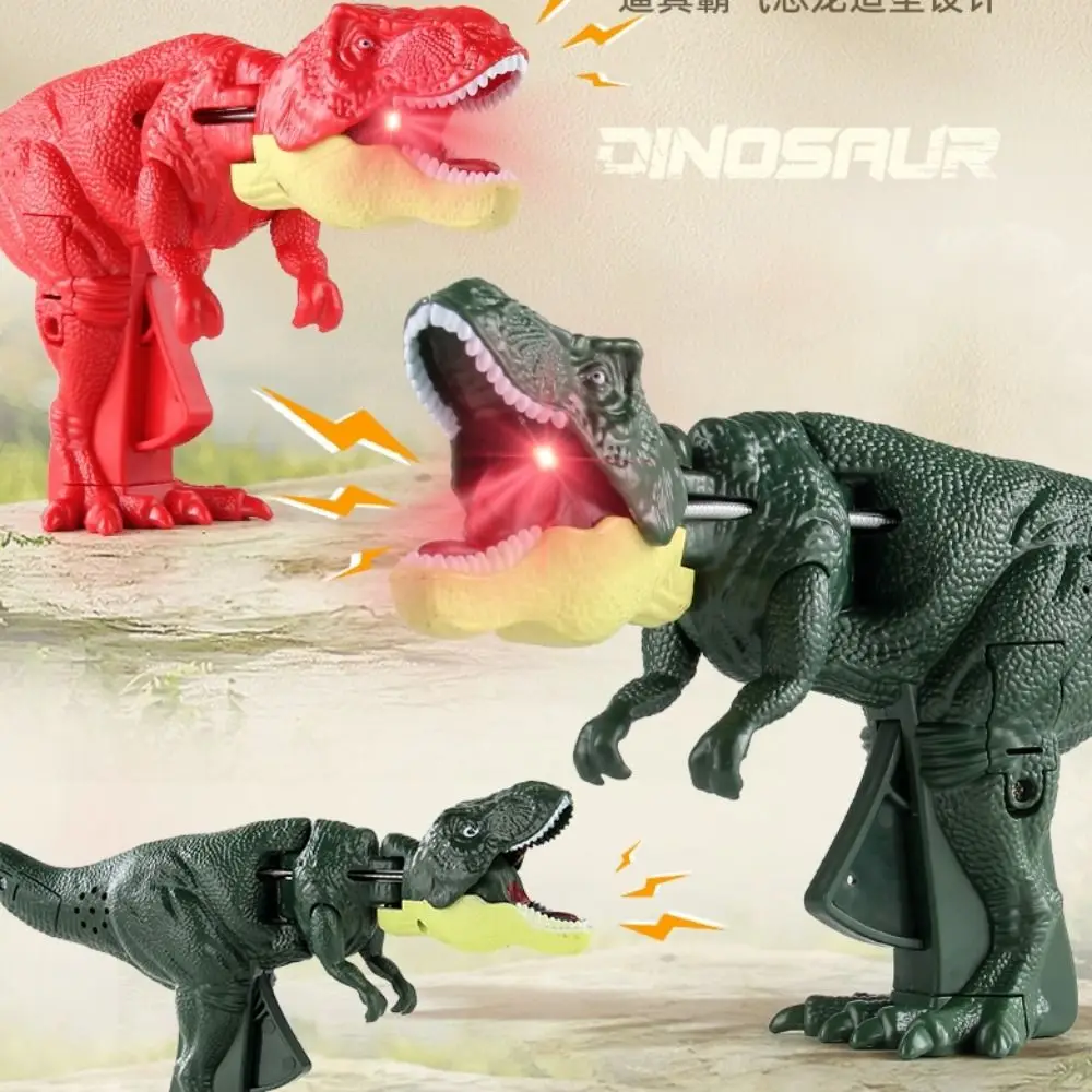 Игрушки динозавров Юрского периода, светящиеся и звуковые поворотные головки, имитация исследовательского пластикового динозавра с ручным управлением