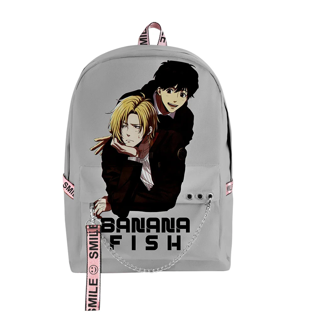 Trendy Popular Funny Banana Fish Student School Bags Unisex 3D Print Oxford Waterproof Notebook multifunction Travel Backpacks