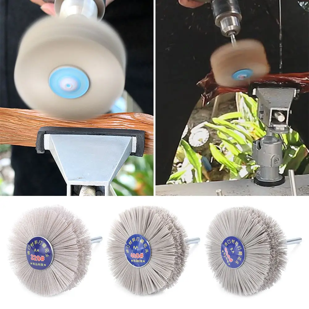 

Woodwork Polishing Drill Flower Head Nylon Wheel Brush Abrasive Wire Grinding Deburring Grinder