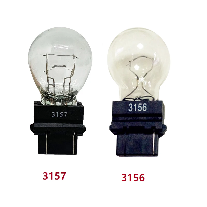 10pcs 3156 3157 Clear White Amber Tail Signal Brake Light Bulb Lamp Super Bright car external Turn signal Lights bulb