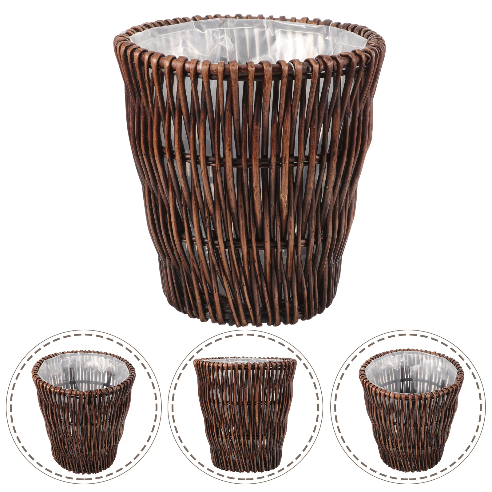 

Плетеная корзина для мусора из ротанга: практичный органайзер для дома, офиса, кухни, декоративная корзина для отходов