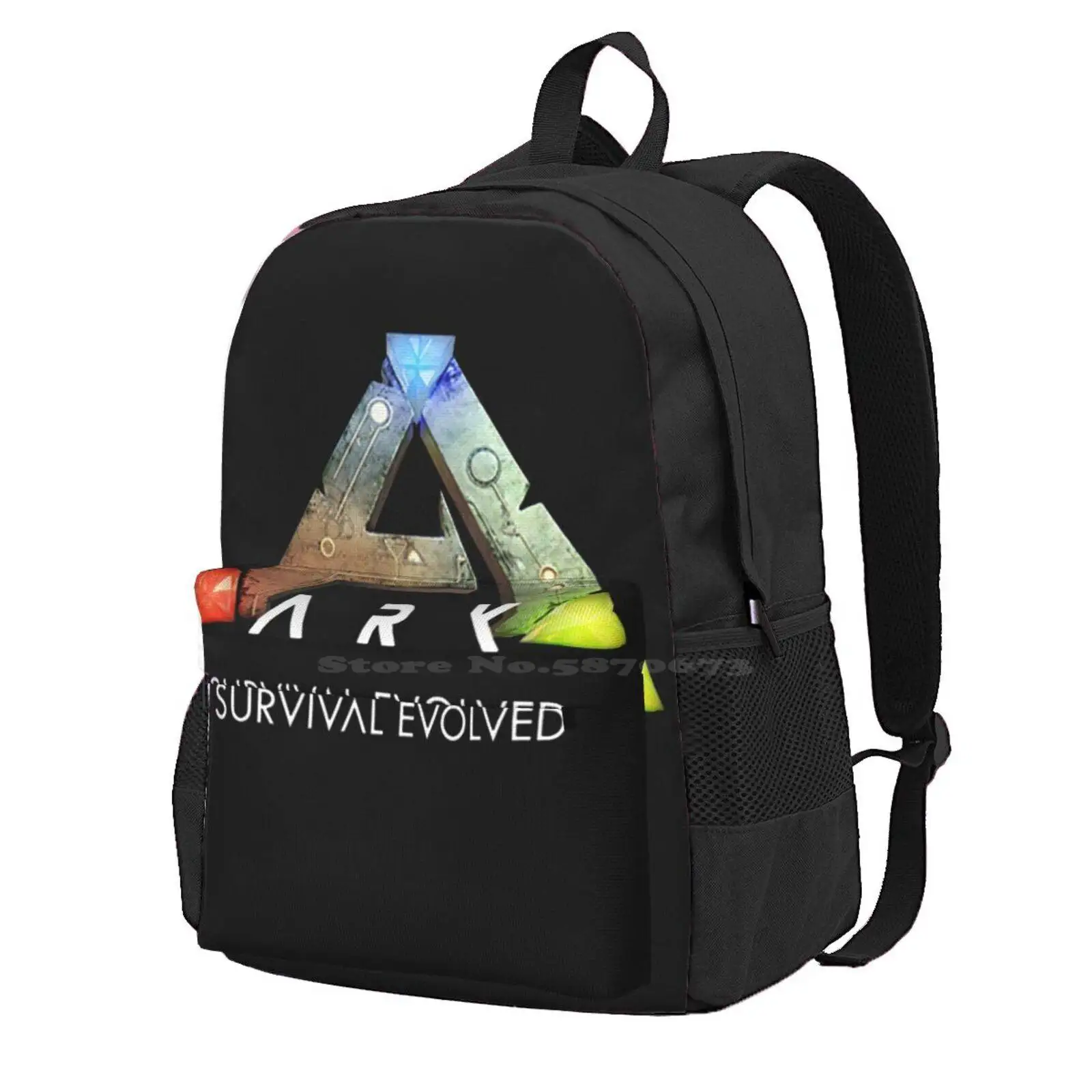 

Ark Survival Evolved ( Black ) Hot Sale Schoolbag Backpack Fashion Bags Survive Ark Survival Evolved Dinosaurs Video Game