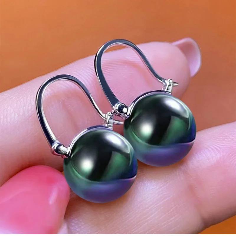 316L Edelstahl Perlenohrringe Damen Hochzeit Gastgeschenke Modeschmuck 12mm Muschelperlen