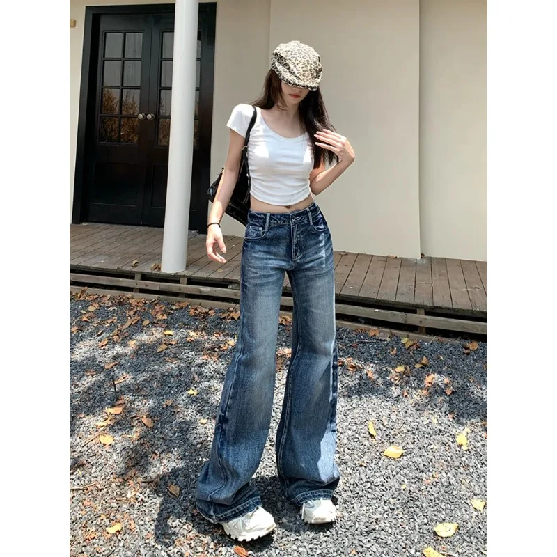 Jorts femme jean pantalon pour femme pantalon jean femme femme printemps vêtements Coquette Shoujo fille Style Baggy Y2k vêtements évasés