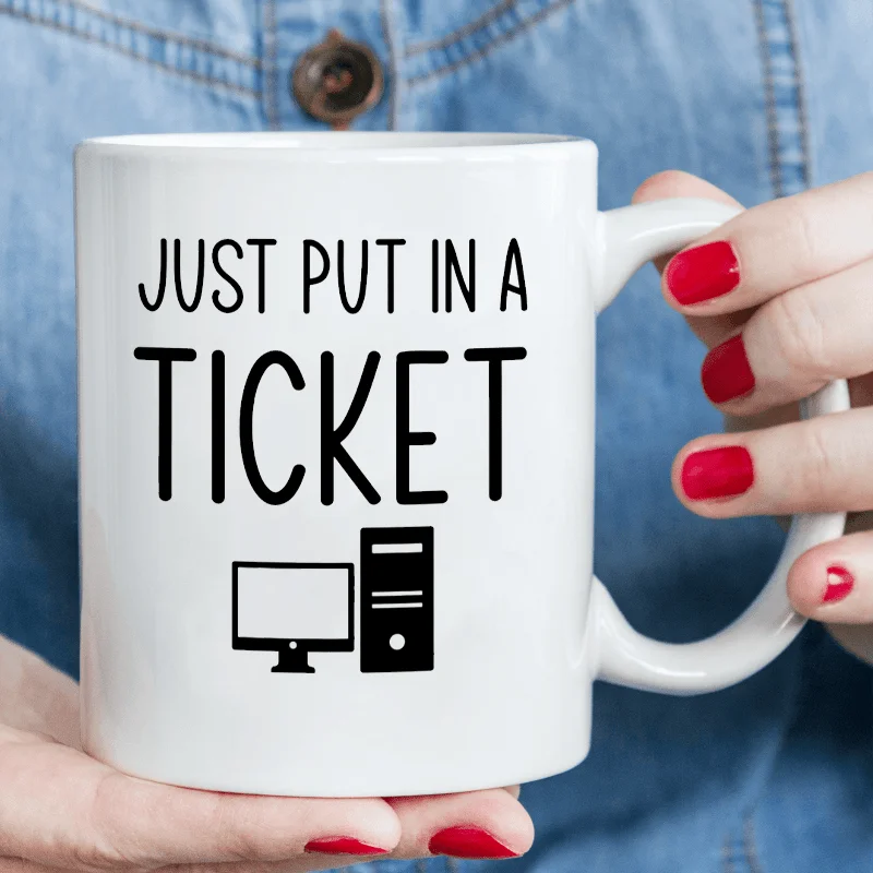 1pc Insulated Ceramic Coffee Mug with Funny IT Computer Geek Design - 