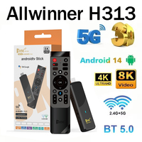 TV98 ATV X9 Android 14 TV Stick Allwinner H313 4G 5G Dual WiFi Support OTA HD 4K 8K BT5.0 2GB 16GB Voice remote Smart iptv