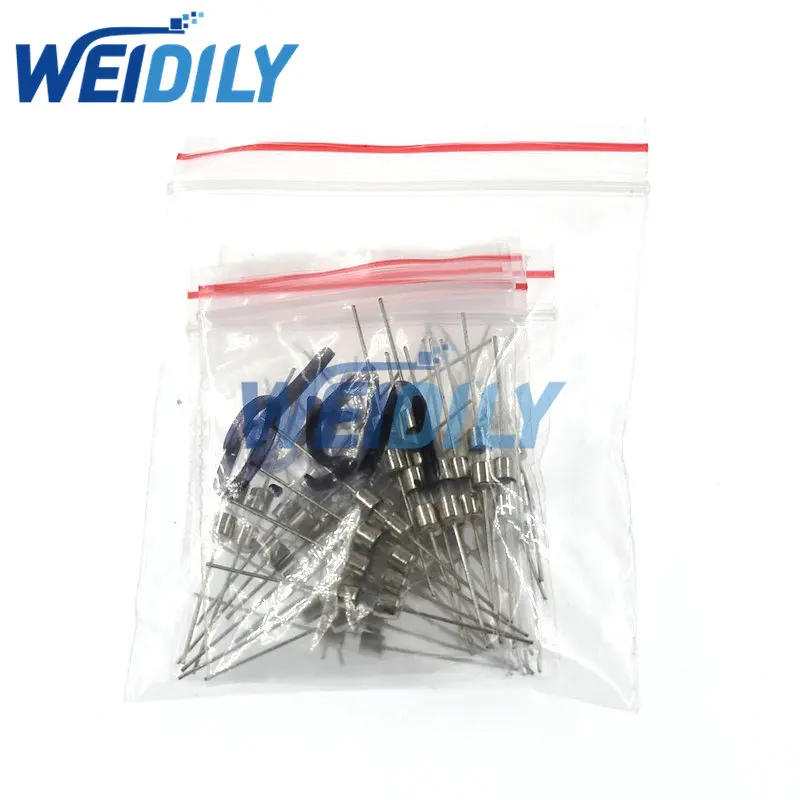 50PCS 5Values Fast Quick Blow Glass Tube Fuses With Pin Assortment Kit 3x10mm 0.5A 1A 2A 3A 5A/250V