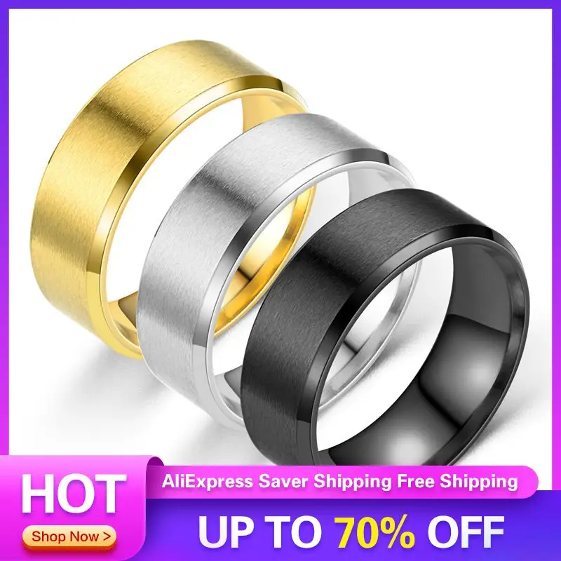 Couple Rings Simple Fashion Geometric Memorable And Meaningful Gift Matte Ring Must-have Best-selling Simple Perfect Fit Fashion