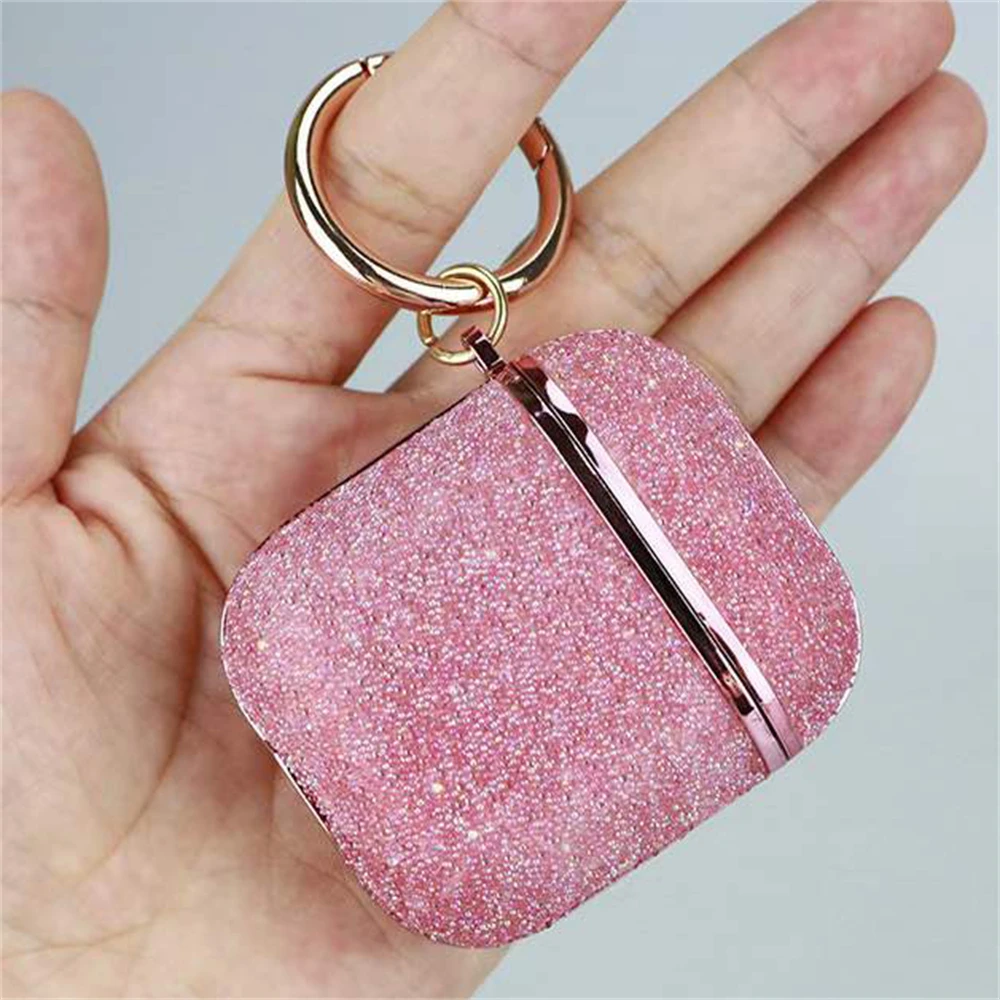 Luxury 3D Millet Diamond Earphone Case For Airpods 1 2 Pro Glitter Accessories Wireless Bluetooth Headset Cover For Airpods 3rd