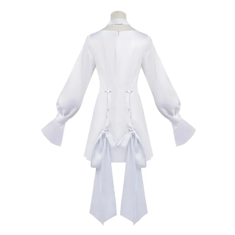 أزياء فاينل فانتسي XIV: A Realm Reborn FF14 FFXIV Ryne Minfilia التأثيرية فستان الأميرة الدانتيل الأبيض X؛ 2، F؛ 5.N؛ #5