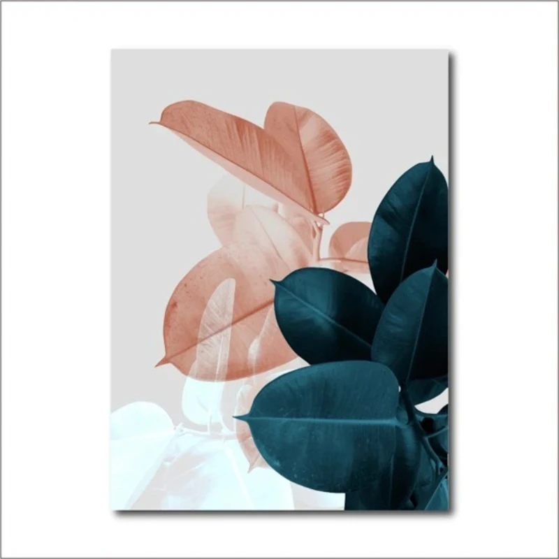 Botanical Nordic Floral Leaf Canvas Painting Wall Art Poster Print for Living Room Home Decor