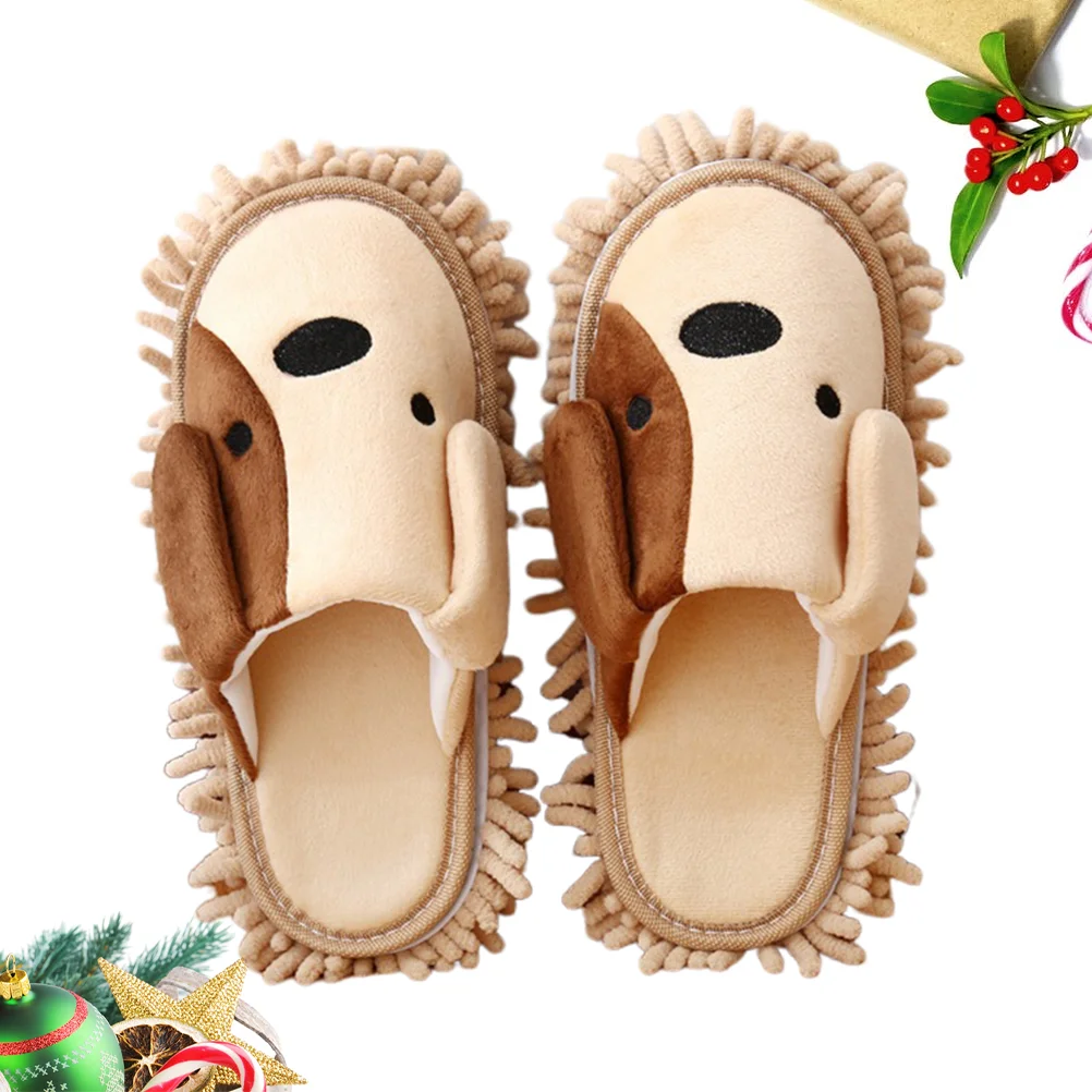 Womens House Slippers Microfiber Sandals Shoe Covers Cleaning Floor Mop It Can Move