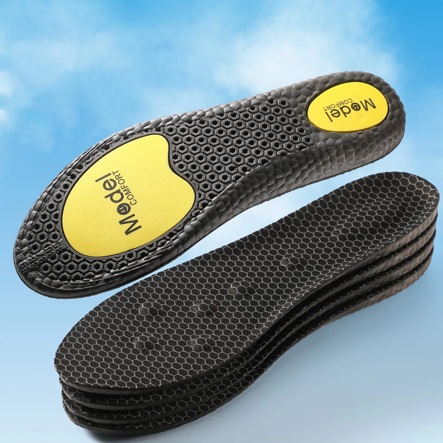 Arch Support Insoles For Men's Sports Shock-absorbing Highly Elastic Sweat-absorbing Odor-proof Breathable Antibacterial Insoles