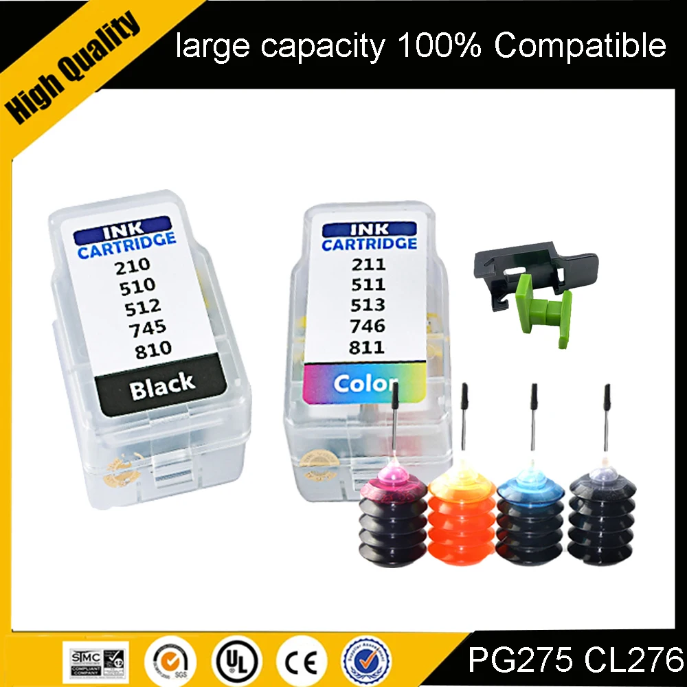 

Умный картридж Smart PG275 CL276 для PG-275 CL-276 XL для принтеров Canon Pixma TR4720 TR4722 TR4700 TS3520 TS3522 TS3500