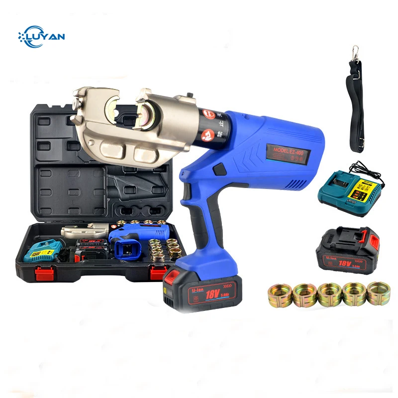 

EZ-400 Electric Hydraulic Crimping Pliers Rechargeable Hydraulic Pliers Battery Electric Power Cable Crimping Tool 16-400mm²