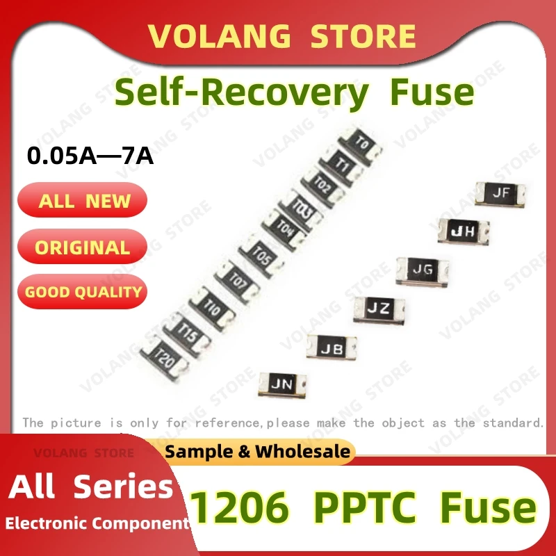 10PCS 1206 PPTC Self-Recoverable Fuse 50MA 0.1A 0.12A 0.16A 0.2A 0.25A 0.35A 0.5A 0.75A 1A 1.1A 1.5A2.6A 3A 3.8A 4A 4.5A 6.5A 7A