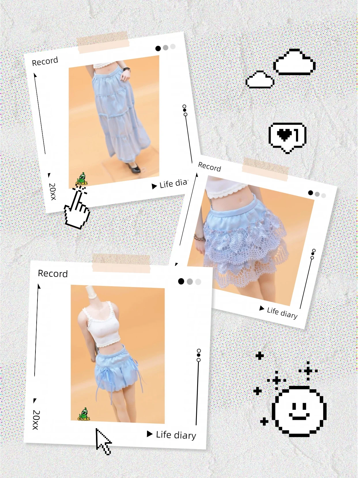 

Предзаказ: Женская юбка для фигурки 12 дюймов, масштаб 1/6, с завышенной талией, драпированная, с кружевными вставками, короткая, А-силуэт, пышная