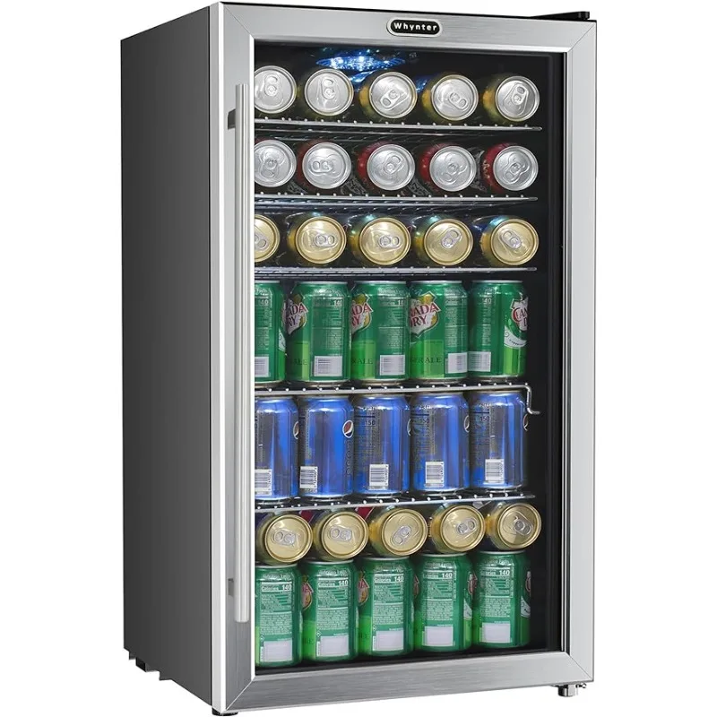 

Whynter BR-130SBS 120 Can Capacity 3.1 cu. ft. Beverage Refrigerator and cooler, Mini Fridge with Glass Door Stainless Steel