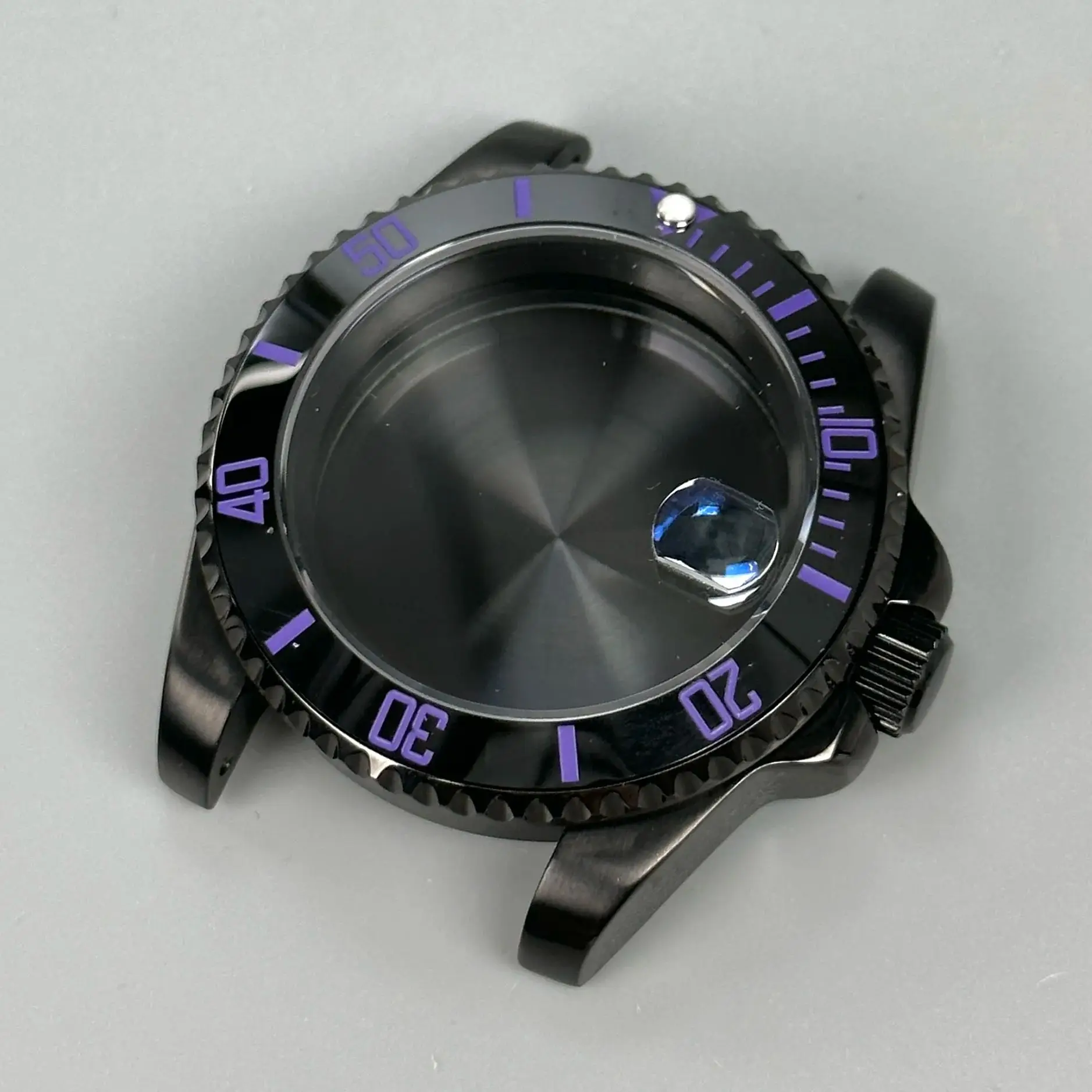 NH35 40mm Dive Black Men's Watch Case 120 Clicks Sapphire Glass SUB/GMT Bracelet Fit  NH34 NH35 NH36 Movement